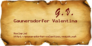 Gaunersdorfer Valentina névjegykártya